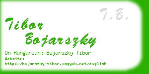 tibor bojarszky business card